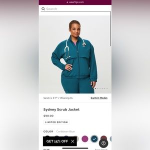 FIGS Sydney scrub jacket